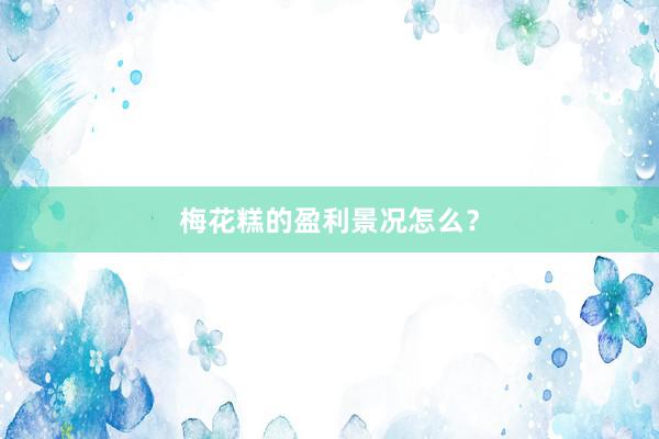 梅花糕的盈利景况怎么？