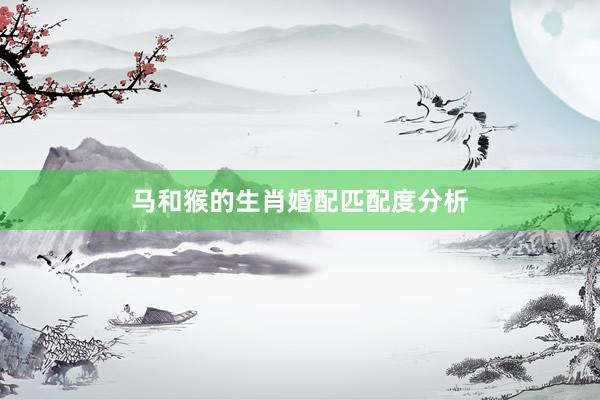 马和猴的生肖婚配匹配度分析