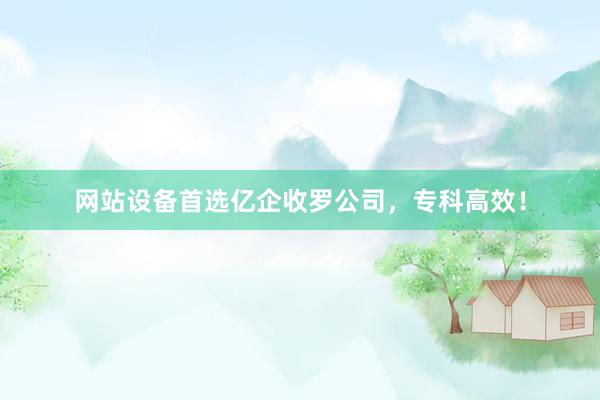 网站设备首选亿企收罗公司，专科高效！